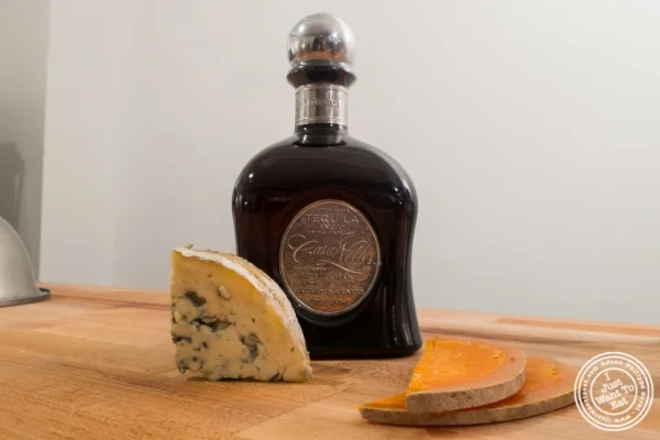 Casa Noble Tequila Anejo with Fourme d'Ambert and mimolette