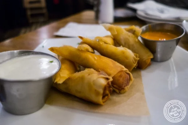 Buffalo chicken Spring rolls at Heartland Brewery in New York, NY