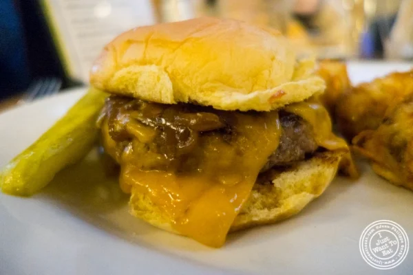 Burger at Heartland Brewery in New York, NY