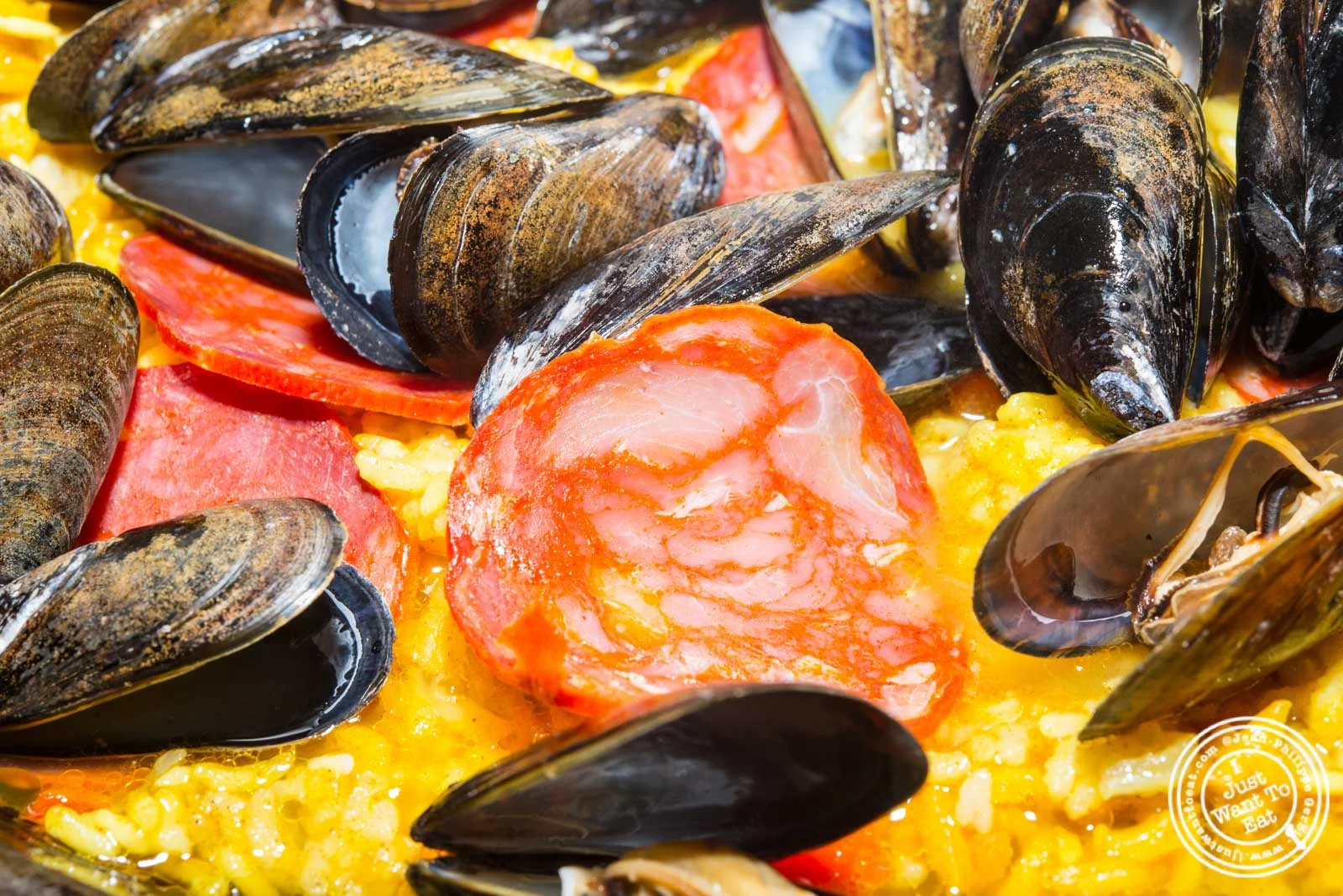 Preparing paella