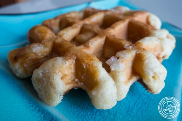 Belgian waffle at Woops Macarons and Cookies in NYC, New York