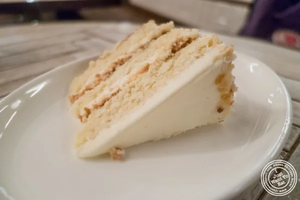 Coconut layer cake at Telepan Local in TriBeCa, New York, NY
