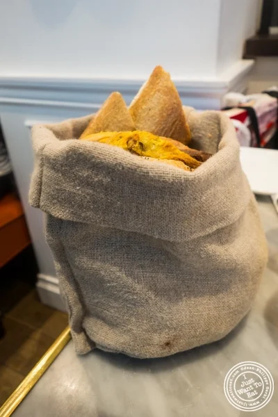 Bread basket at Maison Kayser in New York, NY