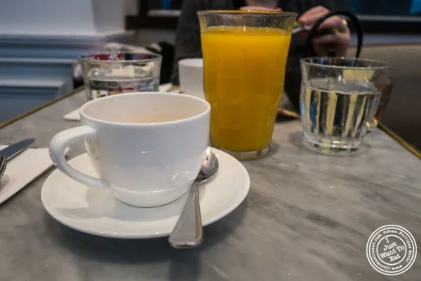Espresso and orange juice at Maison Kayser in New York, NY