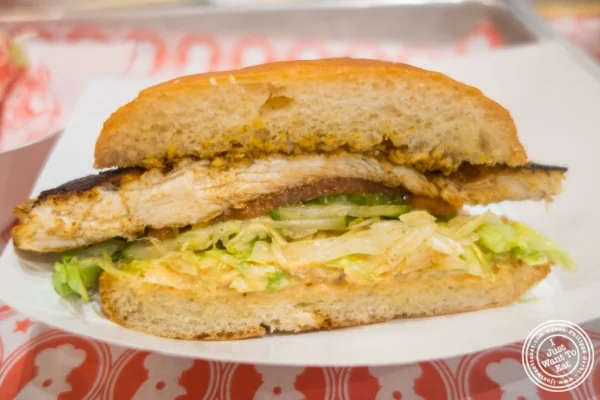 The Natural sandwich at Blue Ribbon Fried Chicken in the East Village, New York, NY