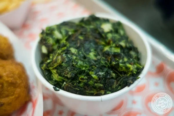Spinach Judy at at Blue Ribbon Fried Chicken in the East Village, New York, NY