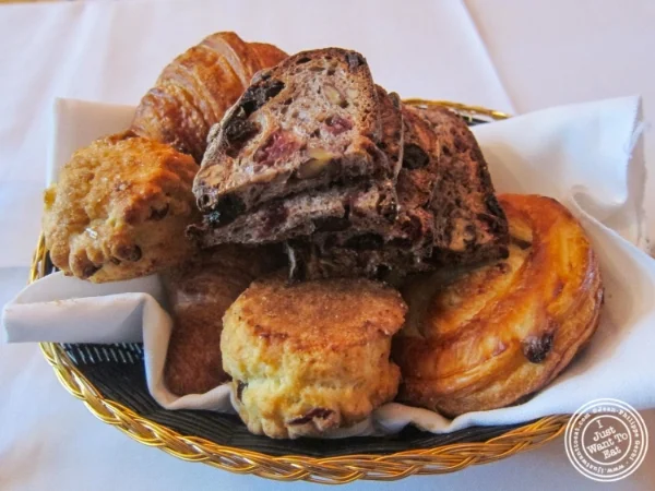 Balthazar's bread basket at Amanda's in Hoboken, NJ