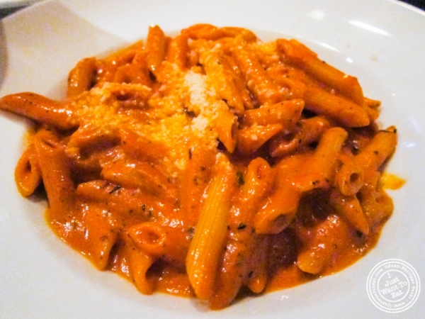Penne vodka at Bistro 1051 in Clark, NJ