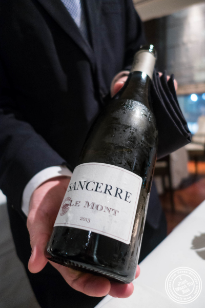 Sancerre wine at Ai Fiori in New York, NY