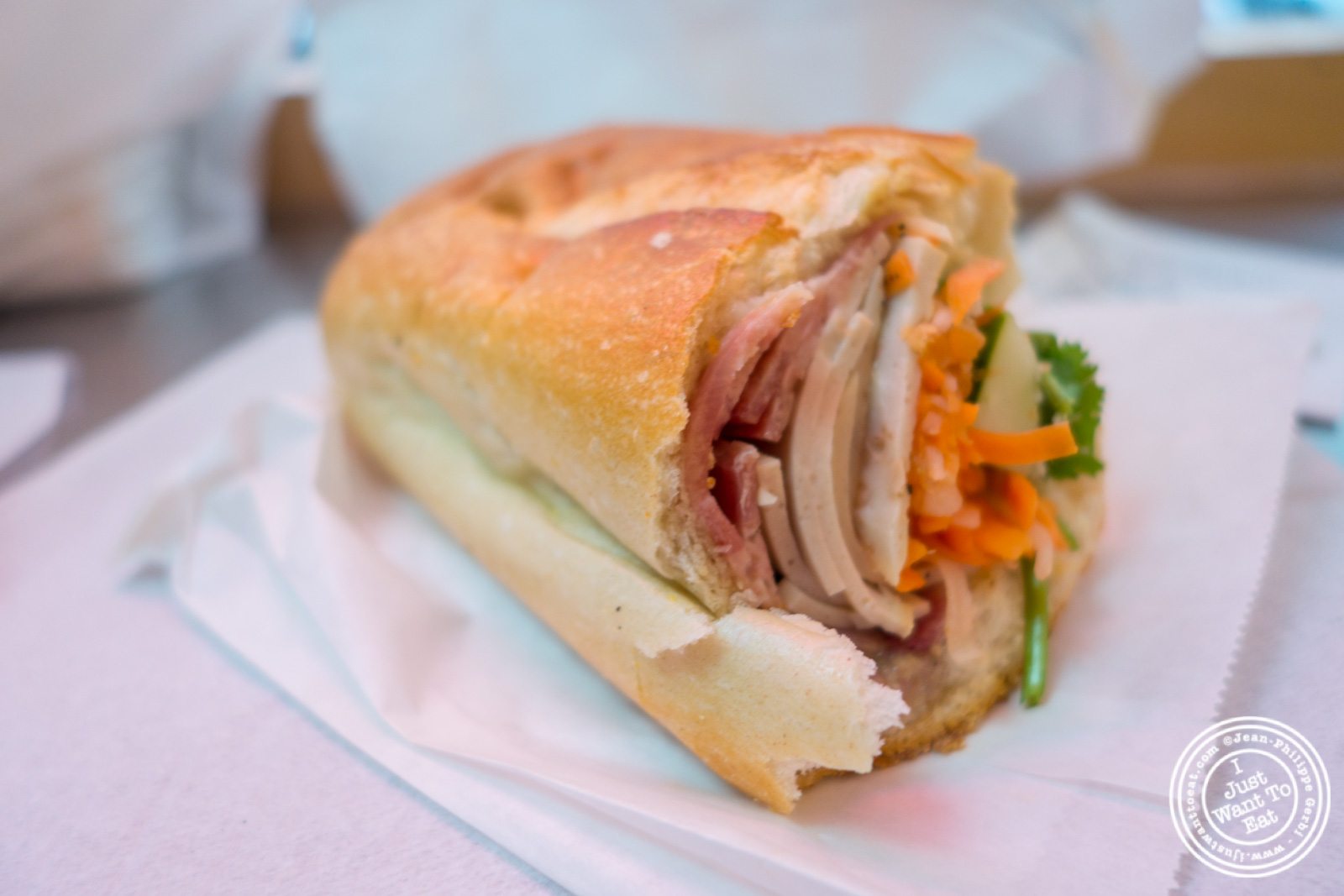 Pâté supreme sandwich at Saigon Vietnamese Sandwich Deli in New York, NY
