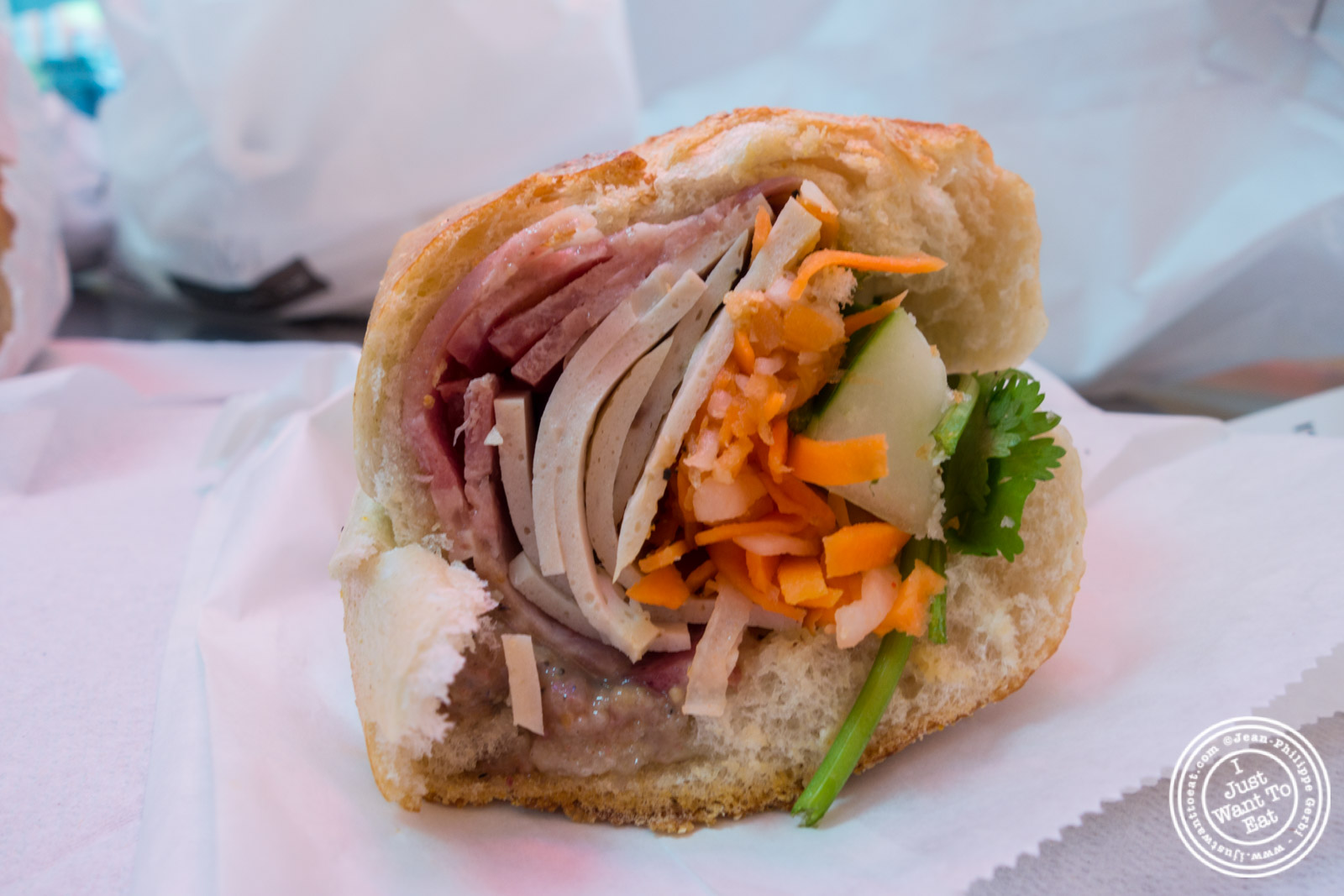 Pâté supreme sandwich at Saigon Vietnamese Sandwich Deli in New York, NY