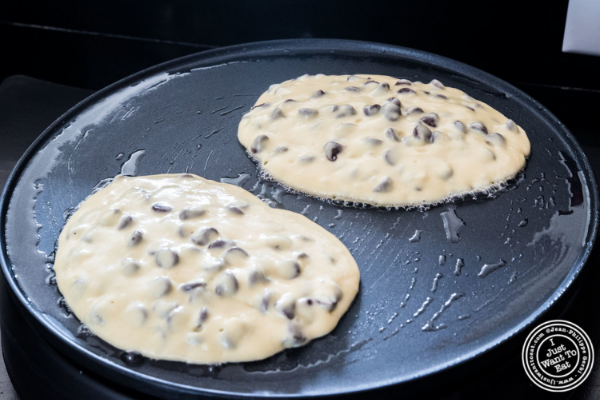 Cooking Chocolate Chip Pancakes
