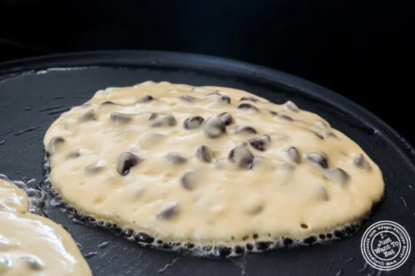Cooking Chocolate Chip Pancakes