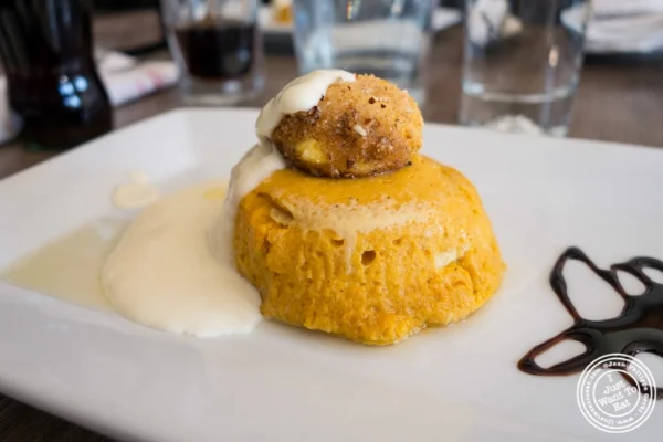 Pumpkin flan at Via Vai in Astoria, NY
