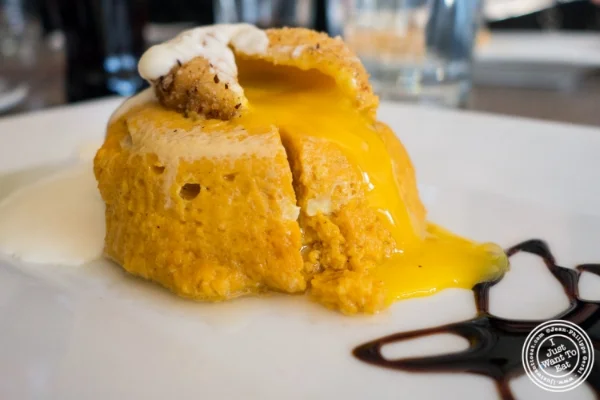 Pumpkin flan at Via Vai in Astoria, NY