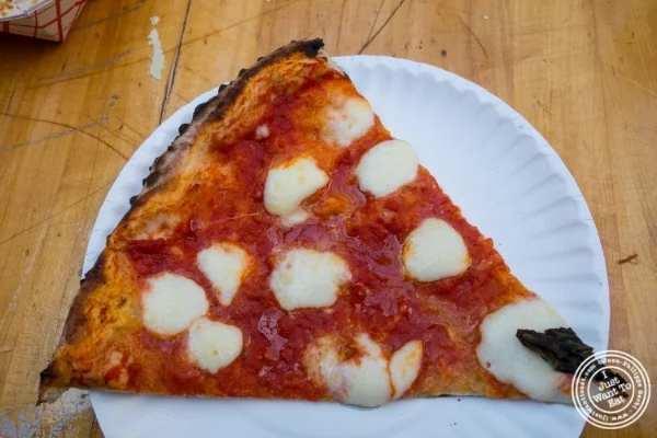 Margherita pizza at Luzzo's at The Gansevoort Market in New York, NY
