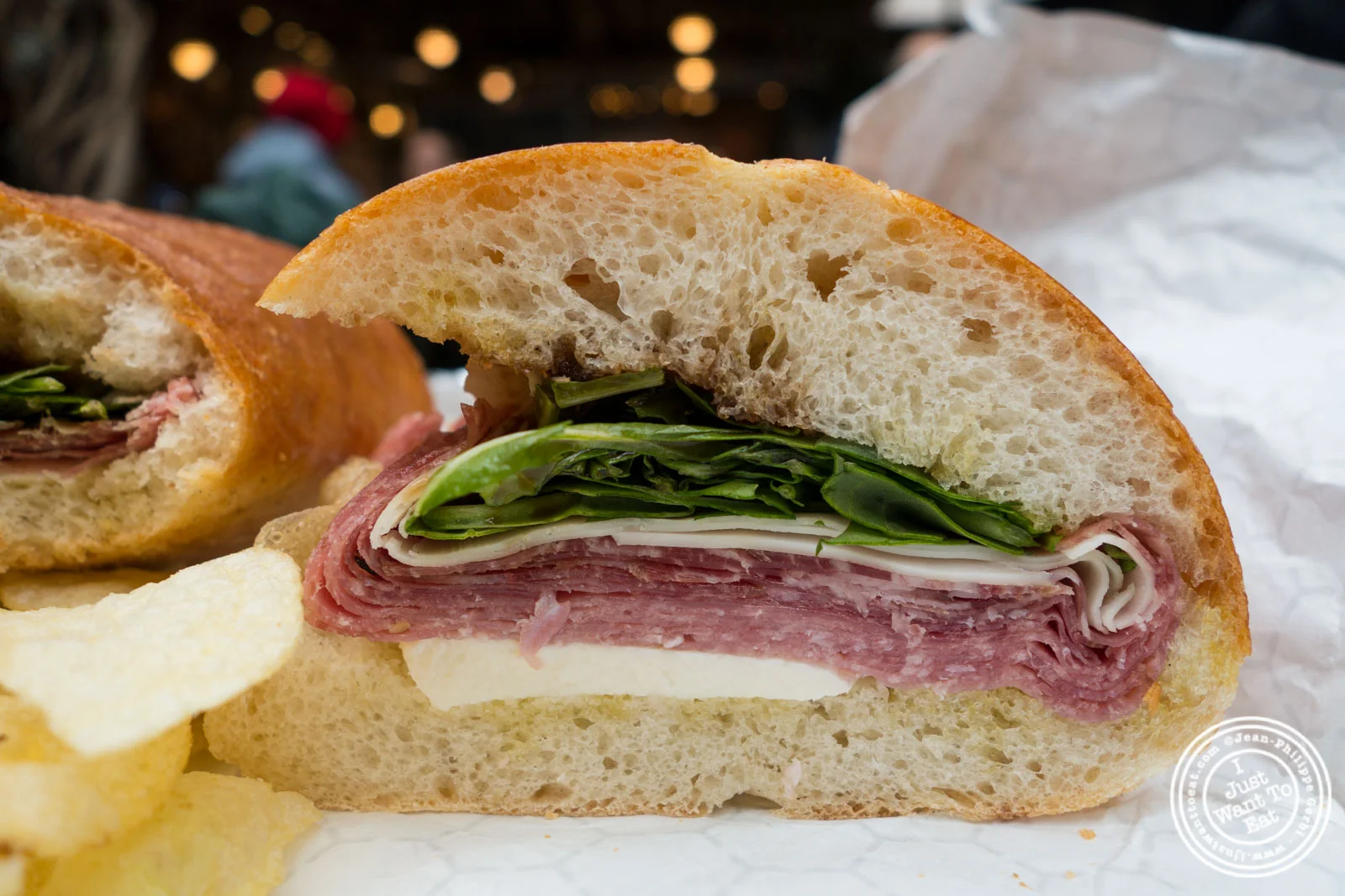 Cappone Hero at Cappone's Salumeria at The Gansevoort Market in New York, NY