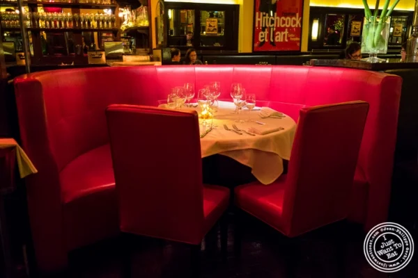 Dining room at Cercle Rouge, French Bistro in Tribeca, New York, NY
