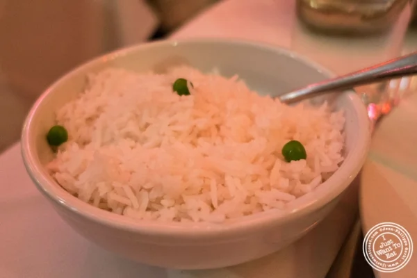 Rice Pulao at Devi, Indian restaurant in NYC, New York