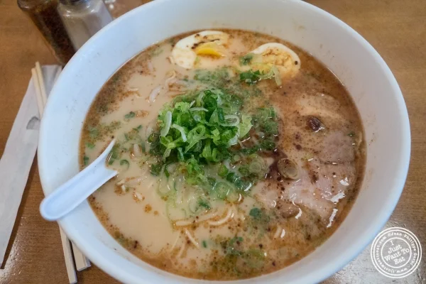 Tonkotsu ramen at Menkui-Tei Ramen Shop in The East Village, New York, NY