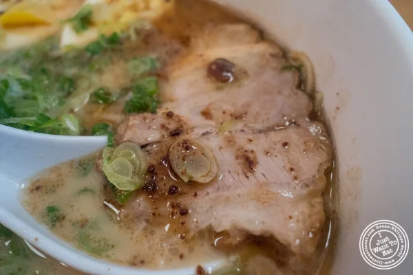 Tonkotsu ramen at Menkui-Tei Ramen Shop in The East Village, New York, NY