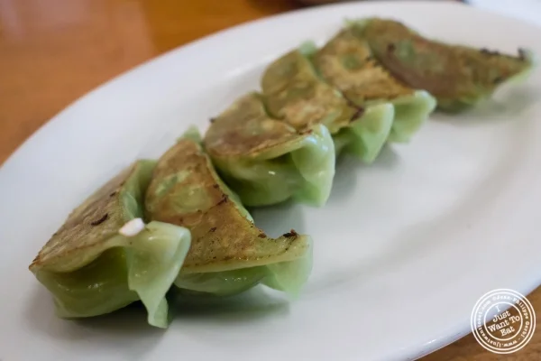 Veggie gyoza at Menkui-Tei Ramen Shop in The East Village, New York, NY