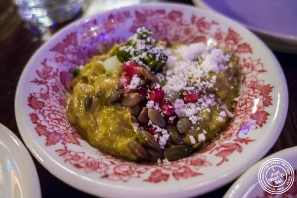 Verde guacamole at Añejo in Tribeca, NYC, New York