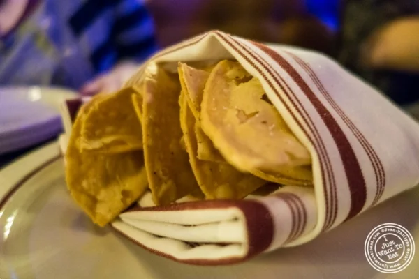 Tortilla chips at Añejo in Tribeca, NYC, New York