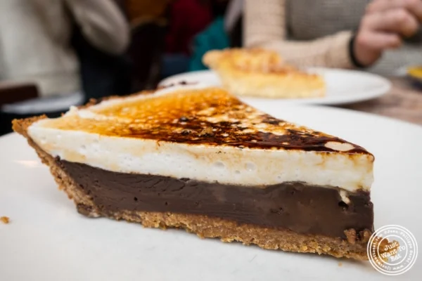 S'mores pie at Café Lalo on the Upper West Side, New York, NY