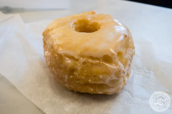 The croissant donut at The Donut Pub in NYC, NY