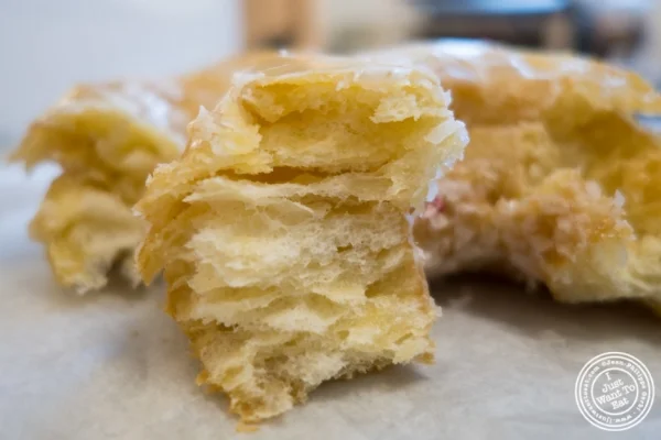 The croissant donut at The Donut Pub in NYC, NY