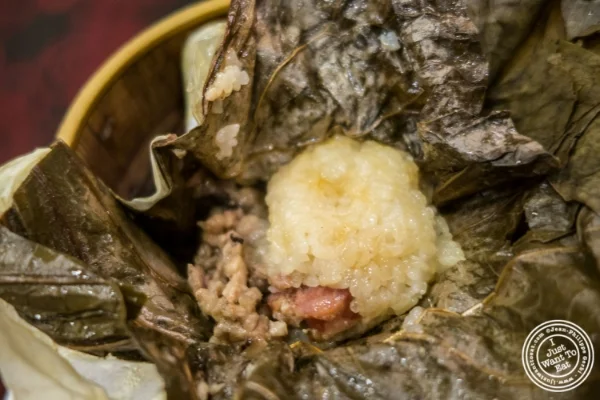 Sticky rice at at Jing Fong, Dim Sum Restaurant in Chinatown, New York, NY