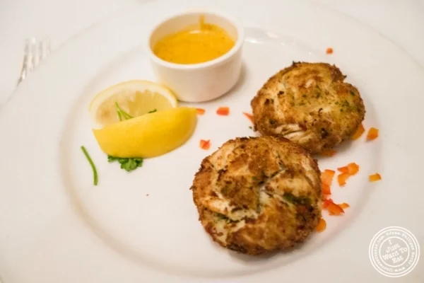 Crab cakes at Benjamin Steakhouse in New York, NY