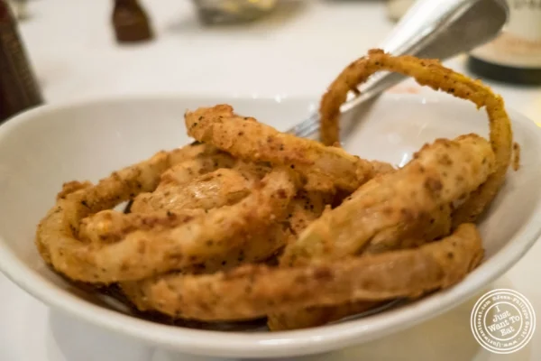 Onion rings at Benjamin Steakhouse in New York, NY