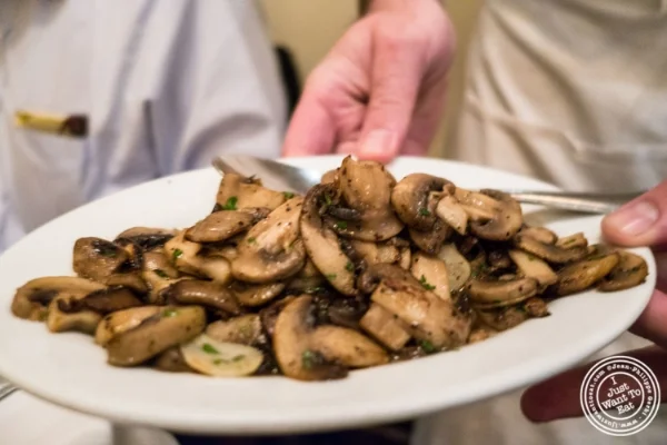 Sautéed mushrooms at Benjamin Steakhouse in New York, NY