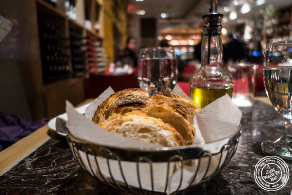 Bread at Petrarca Cucina e Vino, Italian restaurant in Tribeca, NYC, New York