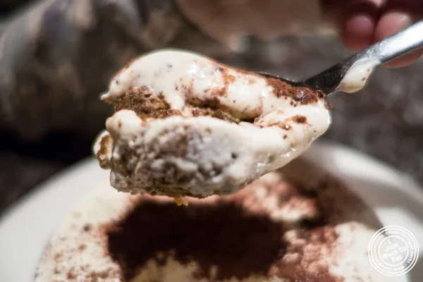 Tiramisu at Petrarca Cucina e Vino, Italian restaurant in Tribeca, NYC, New York