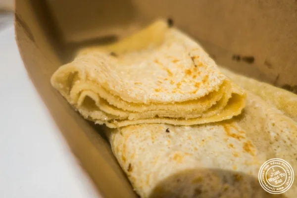 Butter and sugar crêpe at B y Suzette, Crêperie in Tribeca, NYC, New York