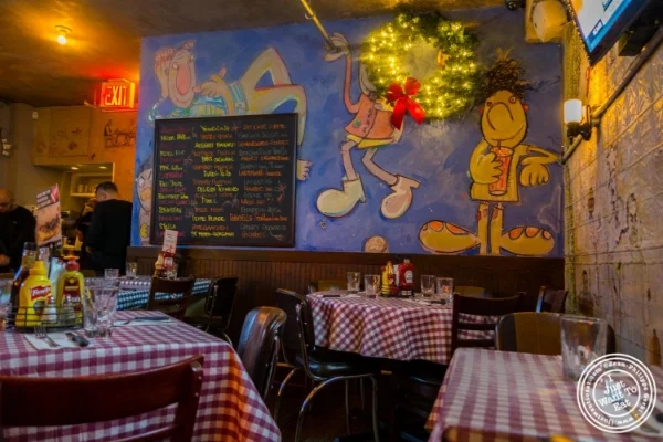 Dining room at Bill's Bar and Burger in the Meatpacking District, NYC, New York
