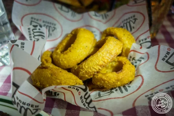Onion rings at Bill's Bar and Burger in the Meatpacking District, NYC, New York