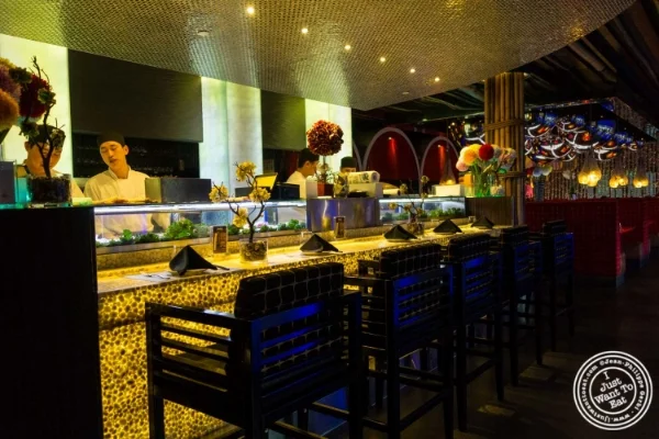 Sushi bar at Fushimi in Williamsburg, Brooklyn, NY