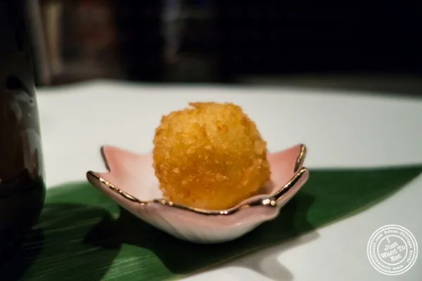 Risotto ball at Fushimi in Williamsburg, Brooklyn, NY