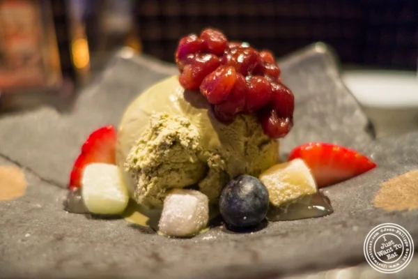 Green tea ice cream at Fushimi in Williamsburg, Brooklyn, NY
