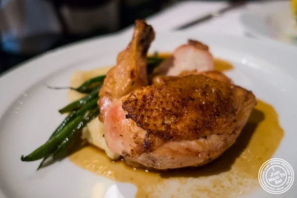 Amish chicken at Tribeca Grill in NYC, New York