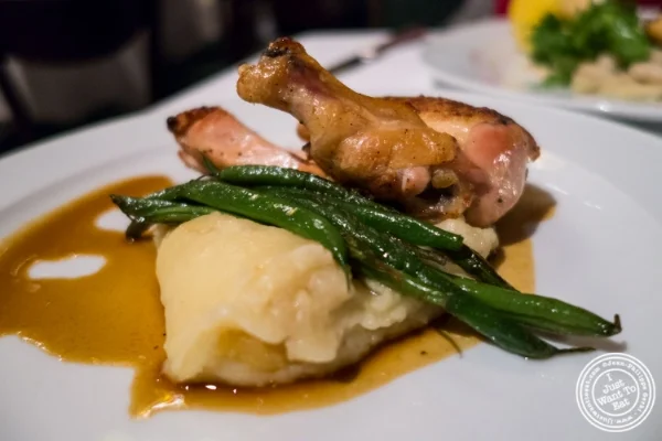 Amish chicken at Tribeca Grill in NYC, New York