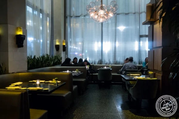 Dining room at Koi Soho in the Trump Hotel, NYC, New York