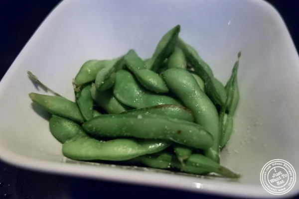 Edamame at Koi Soho in the Trump Hotel, NYC, New York