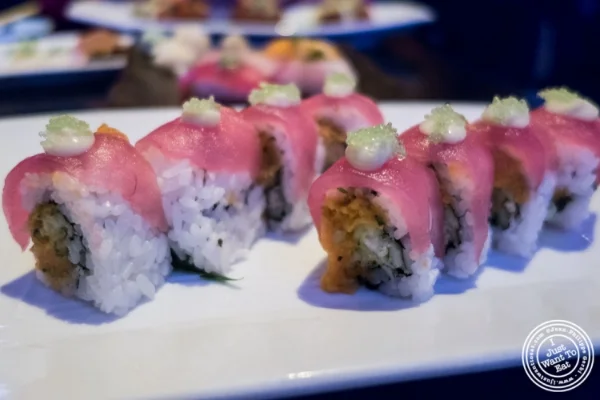 Tuna roll at Koi Soho in the Trump Hotel, NYC, New York