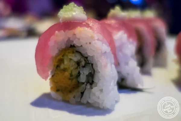 Tuna roll at Koi Soho in the Trump Hotel, NYC, New York