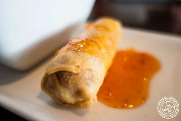 Spring roll at Q2 Thai in Hell's Kitchen, NYC, New York